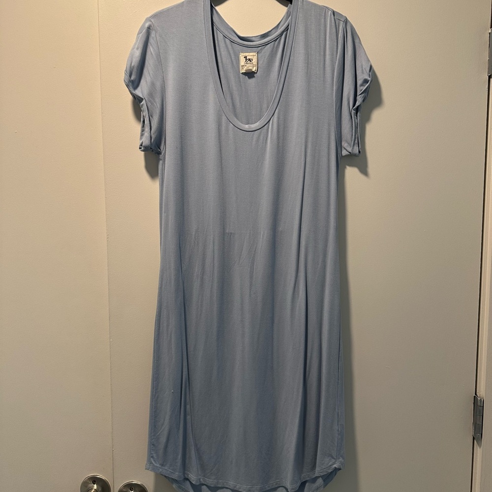 Blue T-shirt Style Dress